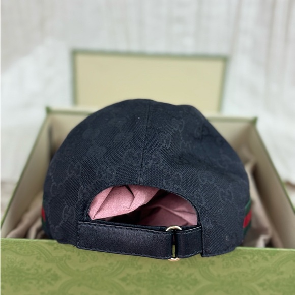 GUCCI ORIGINAL GG CANVAS BASEBALL HAT WITH WEB MEN’S Medium - Picture 5 of 10